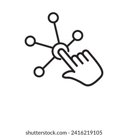 Icono de punto de contacto. Icono de punto de contacto creativo para plantillas, ilustración de estilo de moda sobre fondo blanco..eps