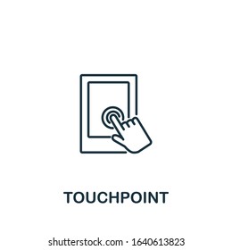 Touchpoint icon from customer service collection. Simple line element Touchpoint symbol for templates, web design and infographics