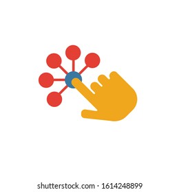 Touchpoint icon. Simple flat element from customer service collection. Creative touchpoint icon for templates, software and apps.