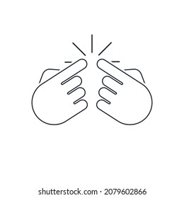 Touchpoint. Mutual interest. Vector linear icon isolated on white background.