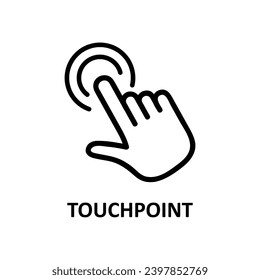 Touchpoint vector icon illustration. Touchpoint icon for computer and mobile creative flat trendy style illustration..eps