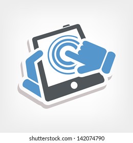 Touchscreen action icon