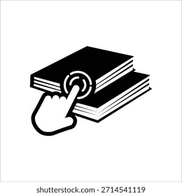 Touchscreen Book Design Logo Symbol Vektor