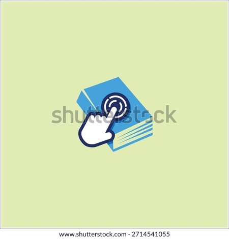 Touchscreen Book Design Logo Icon Vector