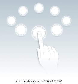 Touchscreen button high tech