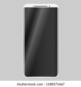 touchscreen cellphone tablet smartphone isolated on white background. vector illustration