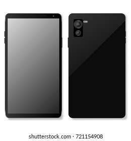  touchscreen cellphone tablet smartphone isolated on white background. vector illustration