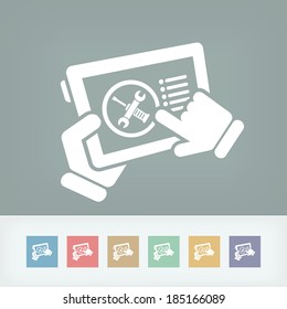 Touchscreen device setting