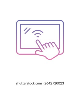 Touchscreen Display Icon vector stock illustration