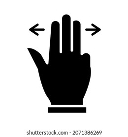 Icono de gestos de pantalla táctil en diseño vectorial de moda 