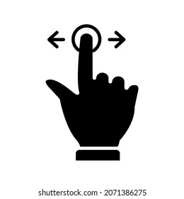 Touchscreen gesture icon in trendy vector design 