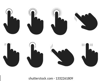 	
Touchscreen gesture icons for smartphones Vector