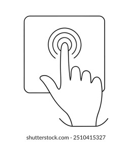 Touchscreen-Gestenlinie Symbole Eine Linie durchgehende Linie Kunst Vektorgrafik auf weißem Hintergrund