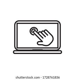 Touchscreen Icon Design Vector Template
