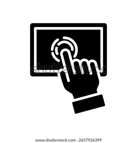 Touchscreen Icon Glyph Vector Illustration