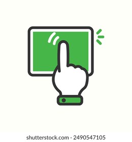 Touchscreen-Symbol, isoliertes Symbol Symbol Design Gadget