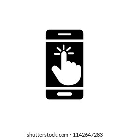 Touchscreen icon isolated on clean background. Application icon. Vector.