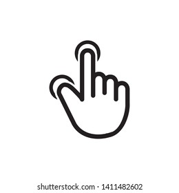 Touchscreen icon isolated on clean background. Application icon. Vector.