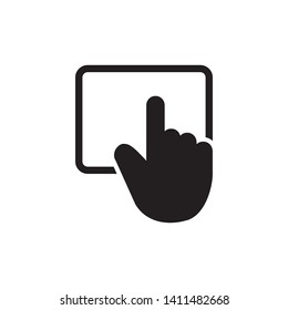 Touchscreen icon isolated on clean background. Application icon. Vector.