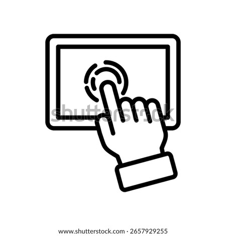 Touchscreen Icon Line Vector Illustration