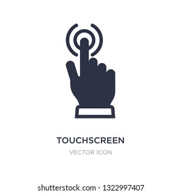 touchscreen icon on white background. Simple element illustration from Technology concept. touchscreen sign icon symbol design.