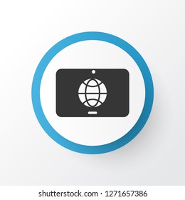 Touchscreen icon symbol. Premium quality isolated tablet communication element in trendy style.