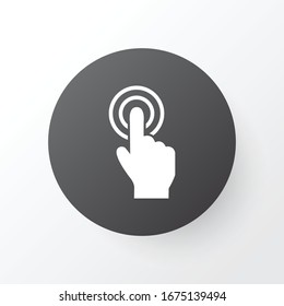 Touchscreen icon symbol. Premium quality isolated forefinger element in trendy style.