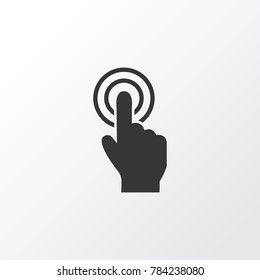 Touchscreen icon symbol. Premium quality isolated forefinger element in trendy style.