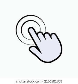 Touchscreen Icon. Tap, Gesture Technology on Devices Surface - Vector.