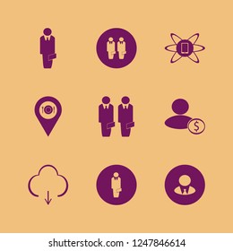 touchscreen icon. touchscreen vector icons set businessmen, location restaurant, download and businessman