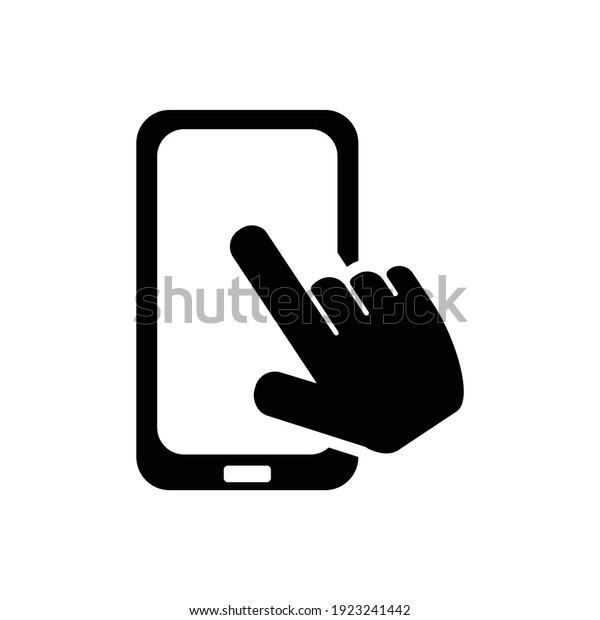 Touchscreen Icon Vector Logo Symbol Stock Vector (Royalty Free) 1923241442