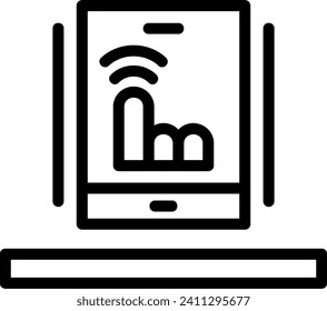 Touchscreen Line Icon Vector Design