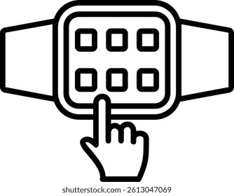 Touchscreen Line Vector Icon Design