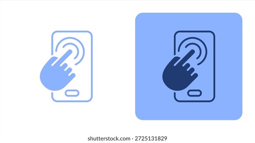 Pantalla táctil mixta Color de dos tonos e ilustración de icono de fondo contrastante