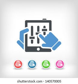 Touchscreen mixer concept icon