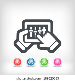 Touchscreen mixer icon