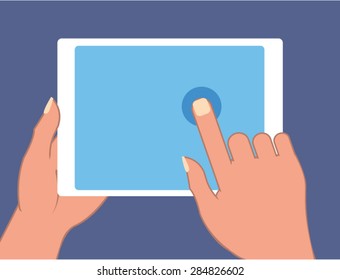 Touchscreen pad Vector