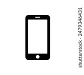 Touchscreen phone icon vector on white background.