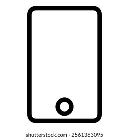 Touchscreen phone icon vector on white background.