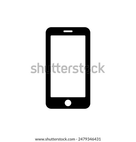 Touchscreen phone icon vector on white background.