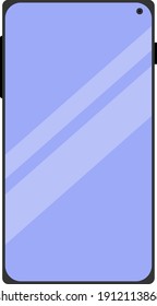 Touchscreen phone, illustration, vector on a white background.