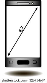 touchscreen phone vector