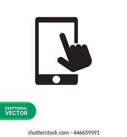 Touchscreen sign icon