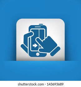 Touchscreen sliding icon