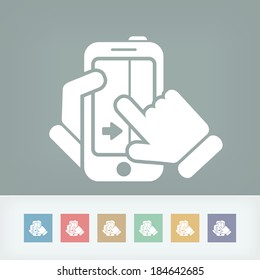 Touchscreen sliding icon