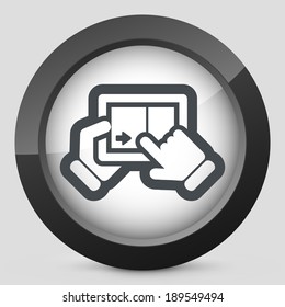 Touchscreen sliding icon