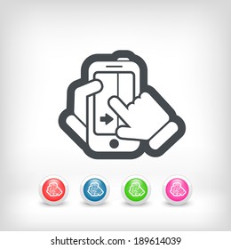 Touchscreen sliding icon
