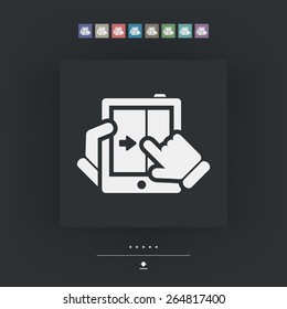 Touchscreen sliding icon