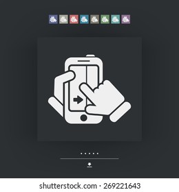 Touchscreen sliding icon