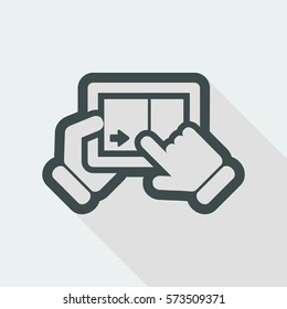 Touchscreen sliding icon